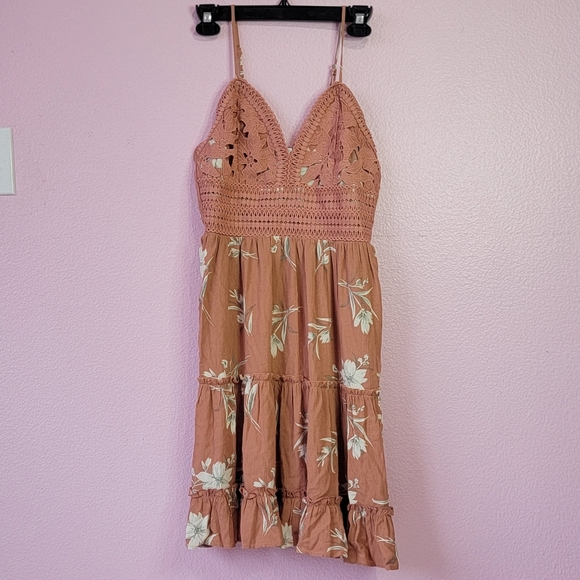 Dusty Mauve Leopard Satin V-Neck Dress By Peach Love